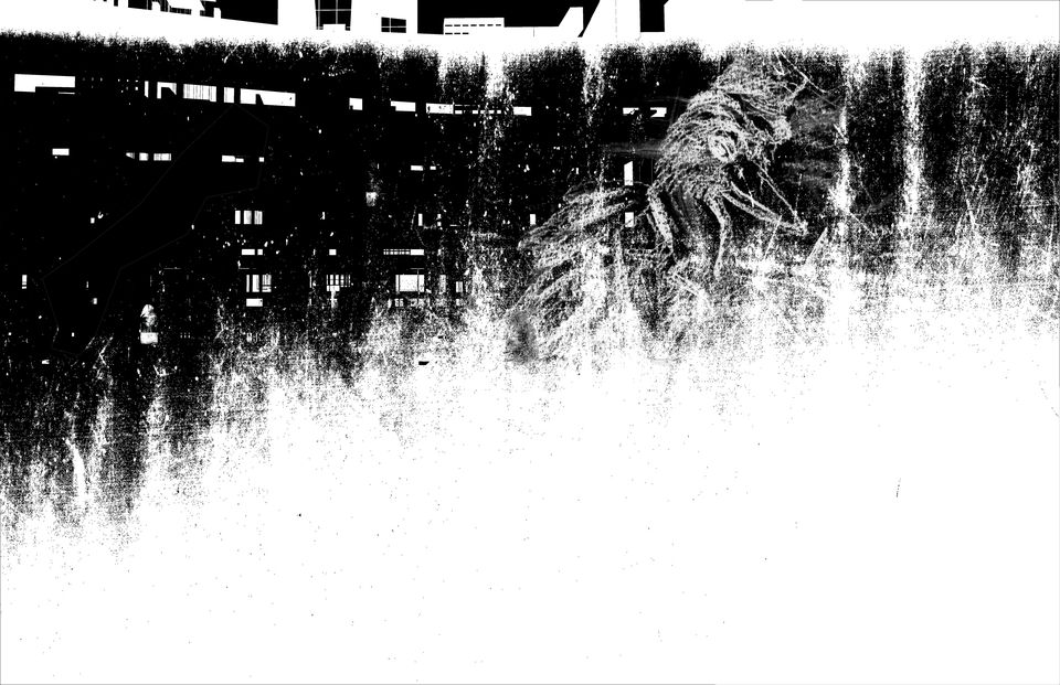 Charcoal and ink drawing by Jing Ju